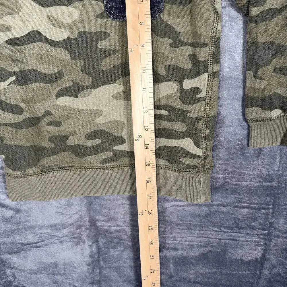 Carter's Kids‎ Camouflage Sweatshirt Size 6 Long Sleeve Crewneck Denim Pocket
